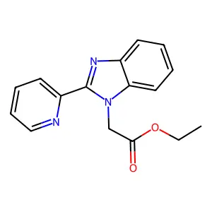 (2-Pyridin-2-yl-benzoimidazol-1-yl)-acetic acid ethyl ester structure