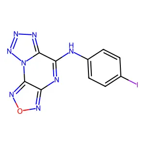Furazano[3,4-b]tetrazolo[1,5-d]pyrazin-5-amine, N-(4-iodophenyl)- structure