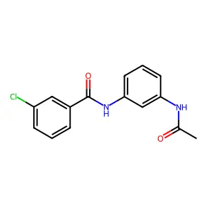 N-(3-acetamidophenyl)-3-chlorobenzamide structure