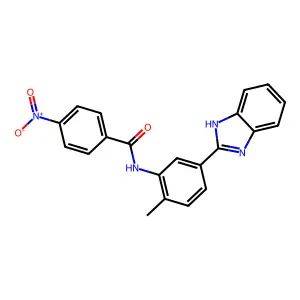 N-[5-(1H-benzimidazol-2-yl)-2-methylphenyl]-4-nitrobenzamide structure
