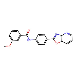 3-methoxy-N-[4-([1,3]oxazolo[4,5-b]pyridin-2-yl)phenyl]benzamide structure