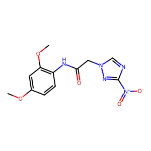 N-(2,4-dimethoxyphenyl)-2-(3-nitro-1,2,4-triazol-1-yl)acetamide structure