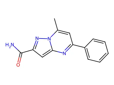 7-Methyl-5-phenylpyrazolo[1,5-a]pyrimidine-2-carboxamide structure