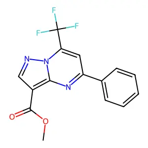Methyl 5-phenyl-7-(trifluoromethyl)pyrazolo[1,5-a]pyrimidine-3-carboxylate structure