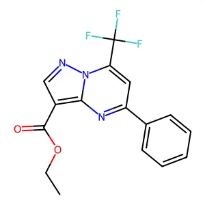 Ethyl 5-phenyl-7-(trifluoromethyl)pyrazolo[1,5-a]pyrimidine-3-carboxylate structure