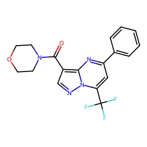 3-(4-Morpholinylcarbonyl)-5-phenyl-7-(trifluoromethyl)pyrazolo[1,5-a]pyrimidine structure