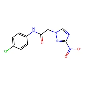N-(4-chlorophenyl)-2-(3-nitro-1,2,4-triazol-1-yl)acetamide structure