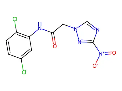 N-(2,5-dichlorophenyl)-2-(3-nitro-1,2,4-triazol-1-yl)acetamide structure