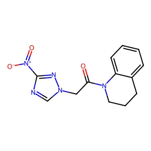 1-(3,4-dihydro-2H-quinolin-1-yl)-2-(3-nitro-1,2,4-triazol-1-yl)ethanone structure