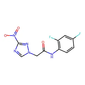 N-(2,4-difluorophenyl)-2-(3-nitro-1H-1,2,4-triazol-1-yl)acetamide structure