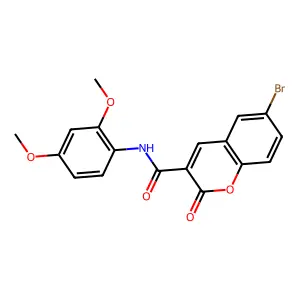 6-bromo-N-(2,4-dimethoxyphenyl)-2-oxo-2H-chromene-3-carboxamide structure
