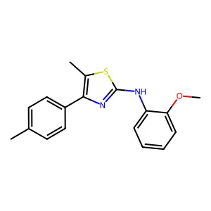 N-(2-methoxyphenyl)-5-methyl-4-(4-methylphenyl)-1,3-thiazol-2-amine structure