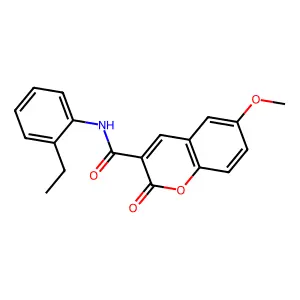 N-(2-ethylphenyl)-6-methoxy-2-oxo-2H-chromene-3-carboxamide structure
