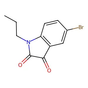 5-bromo-1-propyl-1H-indole-2,3-dione structure