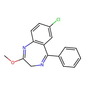 7-Chloro-2-methoxy-5-phenyl-3H-1,4-benzodiazepine structure