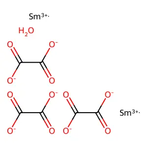 Oxalate;bis(samarium(3+));hydrate structure