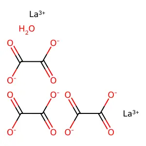 Lanthanum(III) oxalate hydrate structure