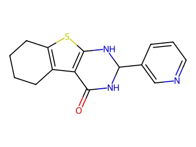 2-pyridin-3-yl-2,3,5,6,7,8-hexahydro-1H-[1]benzothiolo[2,3-d]pyrimidin-4-one structure