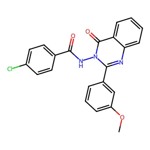 4-chloro-N-[2-(3-methoxyphenyl)-4-oxoquinazolin-3-yl]benzamide structure