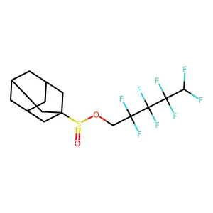 2,2,3,3,4,4,5,5-Octafluoropentyl adamantane-1-sulphinate structure