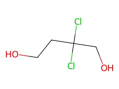 2,2-Dichlorobutane-1,4-diol structure
