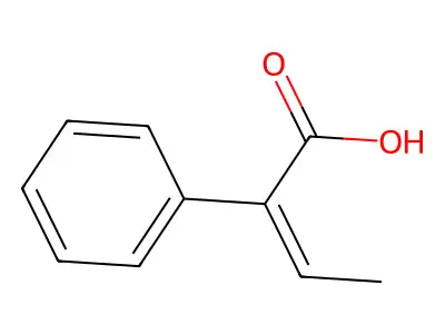 (Z)-2-phenylbut-2-enoic acid structure
