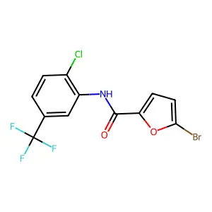 5-bromo-N-[2-chloro-5-(trifluoromethyl)phenyl]furan-2-carboxamide structure