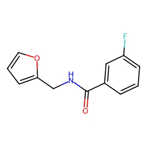 3-氟-N-(呋喃-2-基甲基)苯甲酰胺 structure