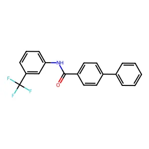 N-[3-(trifluoromethyl)phenyl]biphenyl-4-carboxamide structure