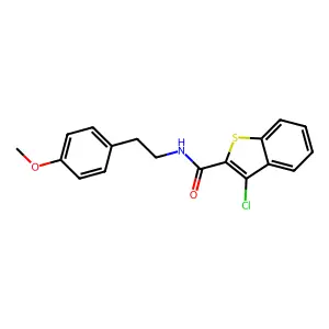 3-chloro-N-[2-(4-methoxyphenyl)ethyl]-1-benzothiophene-2-carboxamide structure
