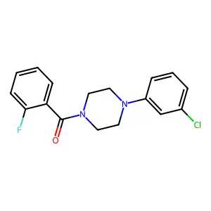 [4-(3-Chlorophenyl)piperazin-1-yl](2-fluorophenyl)methanone structure
