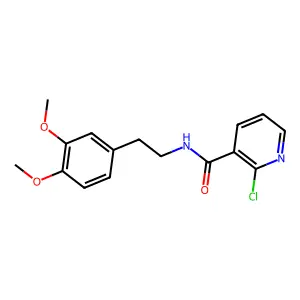 2-chloro-N-[2-(3,4-dimethoxyphenyl)ethyl]pyridine-3-carboxamide structure