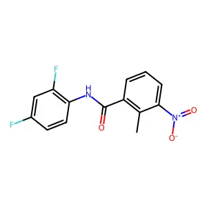 N-(2,4-二氟苯基)-2-甲基-3-硝基苯甲酰胺 structure
