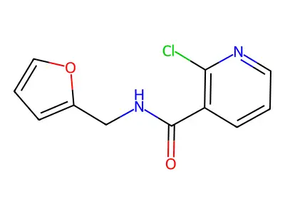 2-chloro-N-(2-furylmethyl)nicotinamide structure