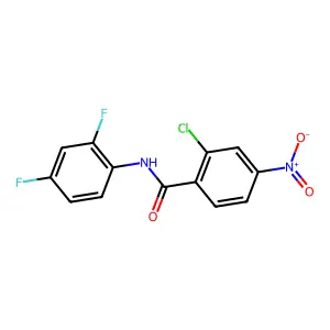 2-氯-N-(2,4-二氟苯基)-4-硝基苯甲酰胺 structure