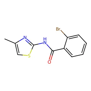 2-bromo-N-(4-methyl-1,3-thiazol-2-yl)benzamide structure