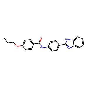 N-[4-(1H-benzimidazol-2-yl)phenyl]-4-propoxybenzamide structure