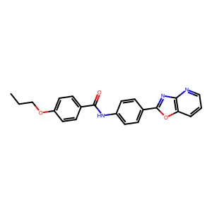 N-[4-([1,3]oxazolo[4,5-b]pyridin-2-yl)phenyl]-4-propoxybenzamide structure
