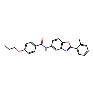 N-[2-(2-methylphenyl)-1,3-benzoxazol-5-yl]-4-propoxybenzamide structure