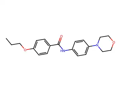 N-(4-morpholin-4-ylphenyl)-4-propoxybenzamide structure