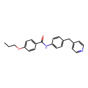 4-propoxy-N-[4-(pyridin-4-ylmethyl)phenyl]benzamide structure