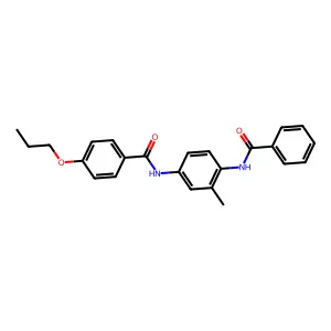 N-(4-benzamido-3-methylphenyl)-4-propoxybenzamide structure