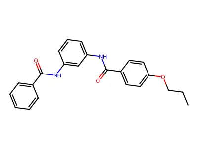 N-(3-benzamidophenyl)-4-propoxybenzamide structure