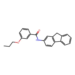 N-(9H-fluoren-2-yl)-3-propoxybenzamide structure