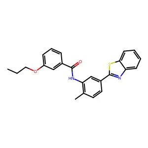 N-[5-(1,3-benzothiazol-2-yl)-2-methylphenyl]-3-propoxybenzamide structure