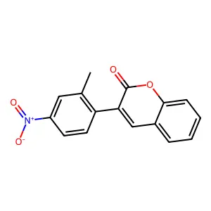 3-(2-methyl-4-nitrophenyl)-2H-chromen-2-one structure