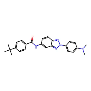 4-tert-butyl-N-{2-[4-(dimethylamino)phenyl]-2H-benzotriazol-5-yl}benzamide structure