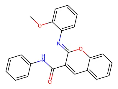 (2Z)-2-[(2-methoxyphenyl)imino]-N-phenyl-2H-chromene-3-carboxamide structure