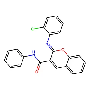 (2Z)-2-[(2-chlorophenyl)imino]-N-phenyl-2H-chromene-3-carboxamide structure