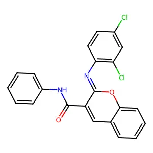 2-[(2,4-dichlorophenyl)imino]-N-phenyl-2H-chromene-3-carboxamide structure